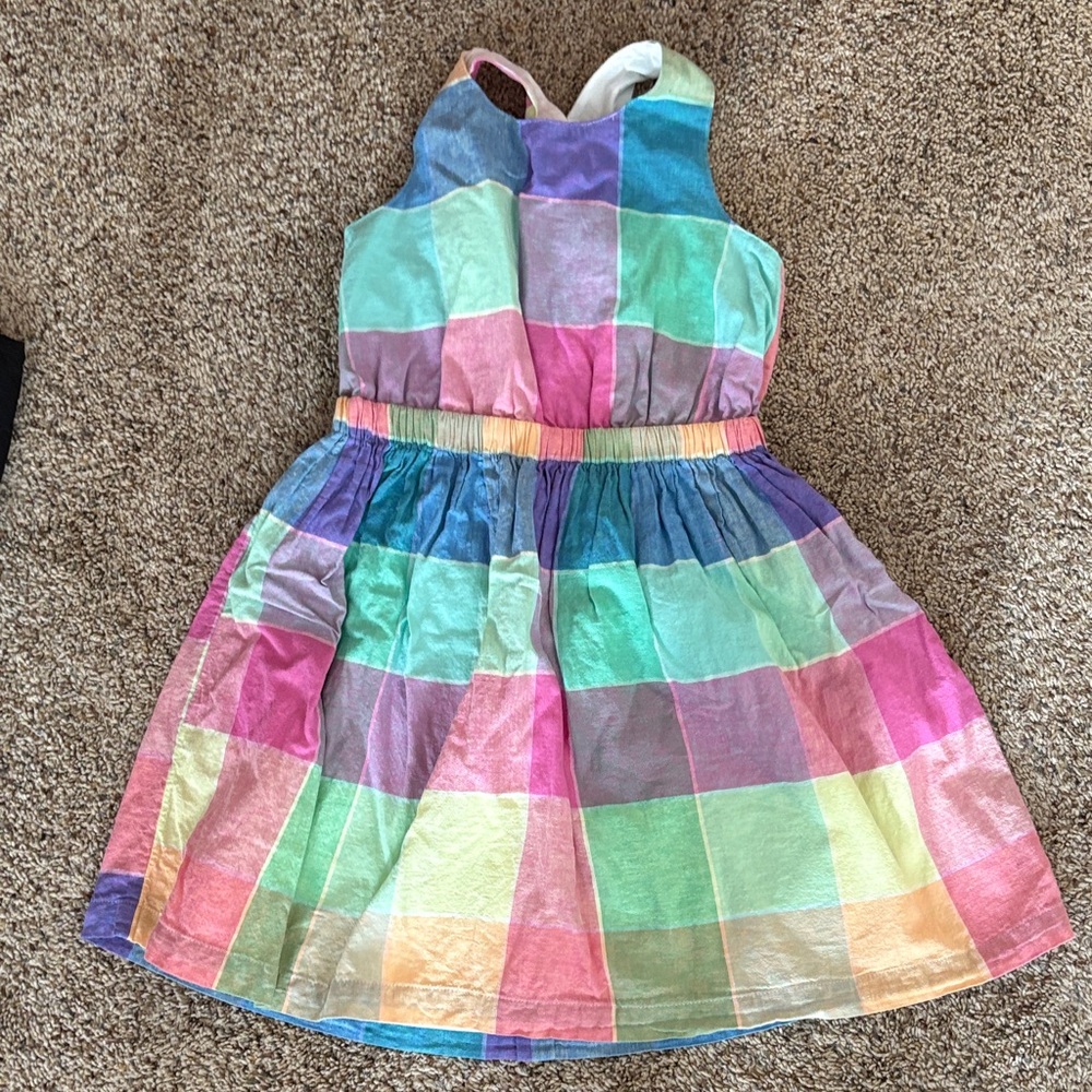 Gap Kids Colorful Plaid Dress size Medium